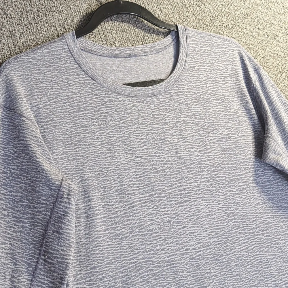 Lululemon Lost In Pace Long Sleeve - Sheer Luon Pebble Jacquard Grey Size 8